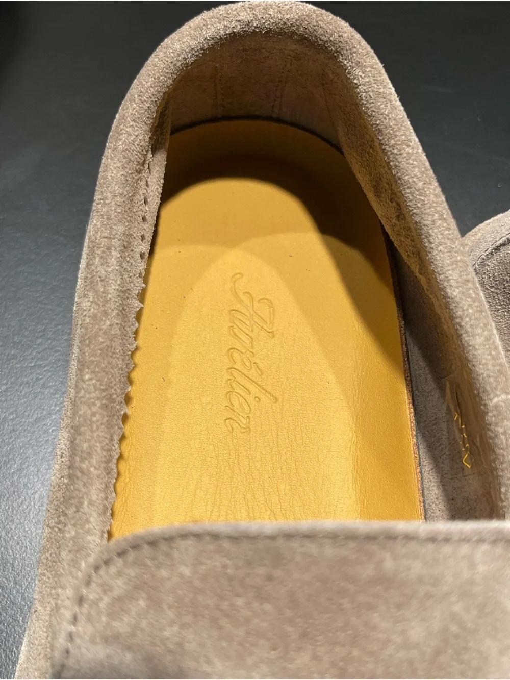 Aurélien Ash Grey Softey Suede Voyager Loafer size 39